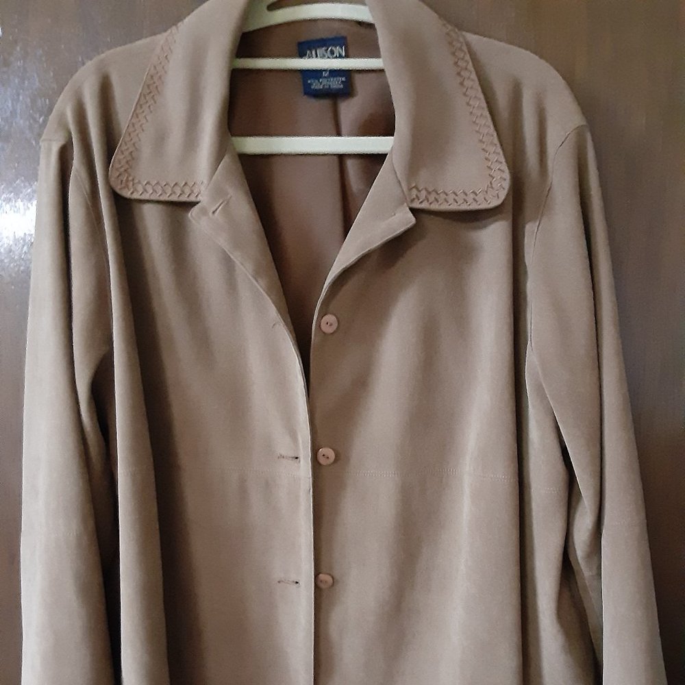 ALFRED DUNNER SIZE 12 TAN JACKET